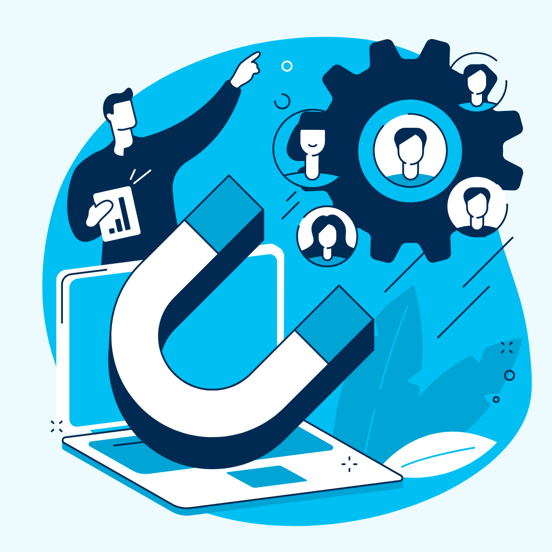 Graphic of a website being designed
